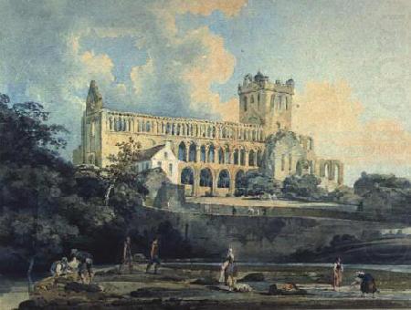 Jedburgh Abbey from the River, Thomas Girtin